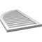 Ekena Millwork Quarter Round Top Left Surface Mount PVC Gable Vent w/ 2"W x 1-1/2"P Brickmould Frame, 22"W x 38"H GVPQL22X3802SN - alternate 2